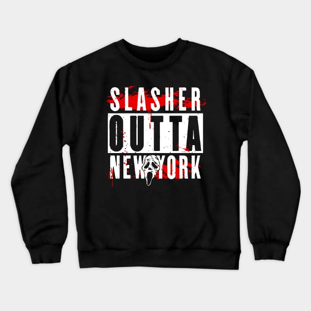 SLASHER OUTTA NEW YORK Crewneck Sweatshirt by illproxy
